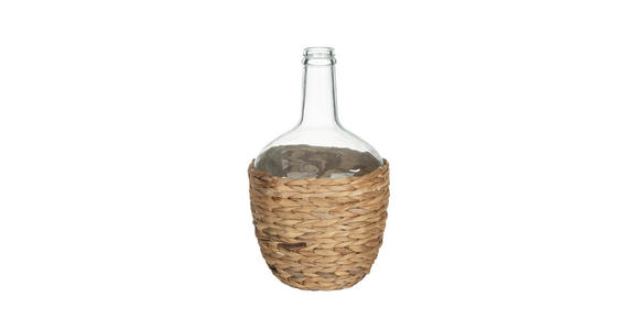 VASE 32 cm  - Klar/Naturfarben, Natur, Glas/Holz (19,5/32cm) - Ambia Home