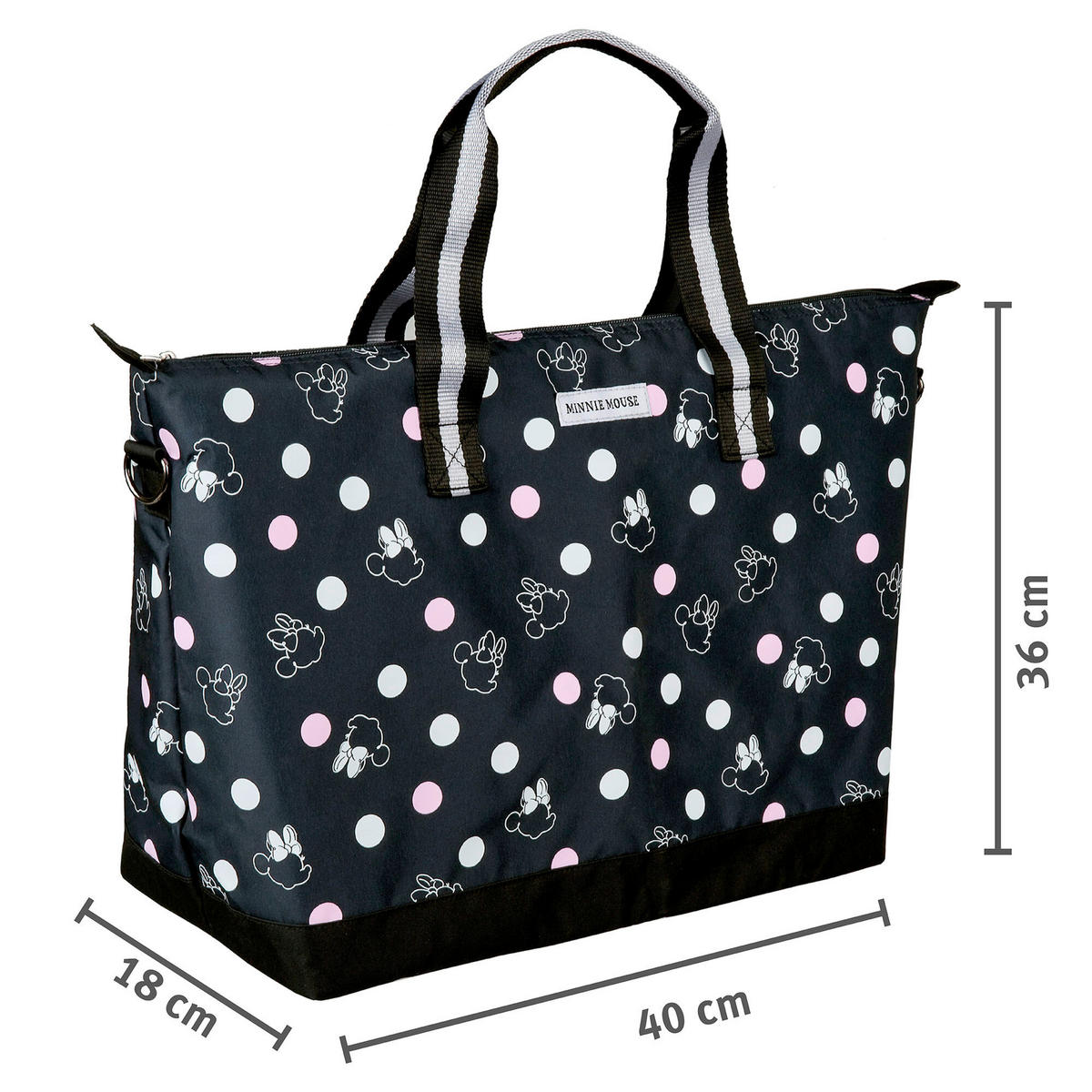 WEEKENDER Minnie Mouse  - Hellrosa/Schwarz, Basics, Textil (40/36/18cm) - Disney