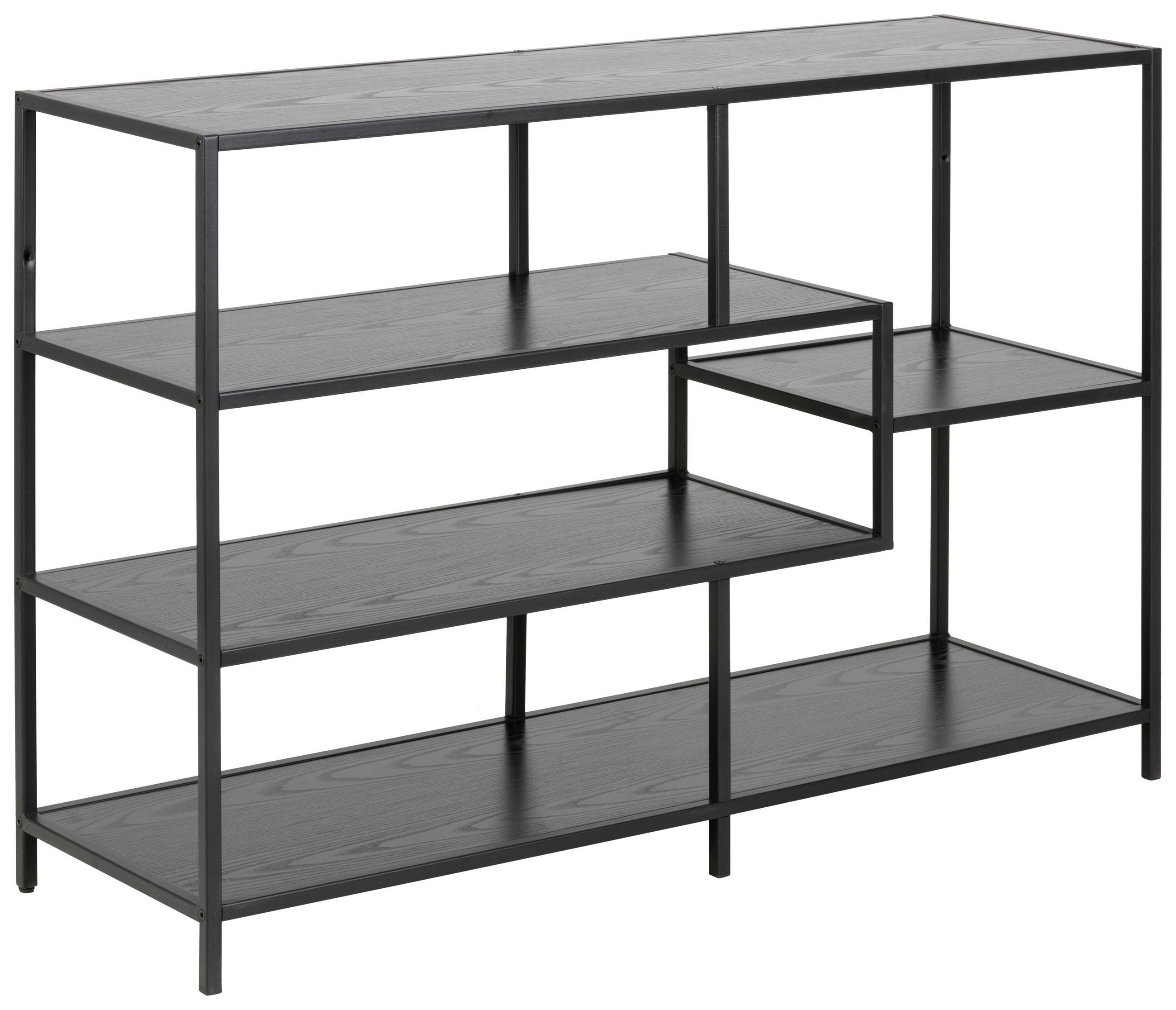 OTVORENA POLICA crna  - crna, Trendi, metal/pločasti materijal (114,0/78,0/35,0cm) - Carryhome