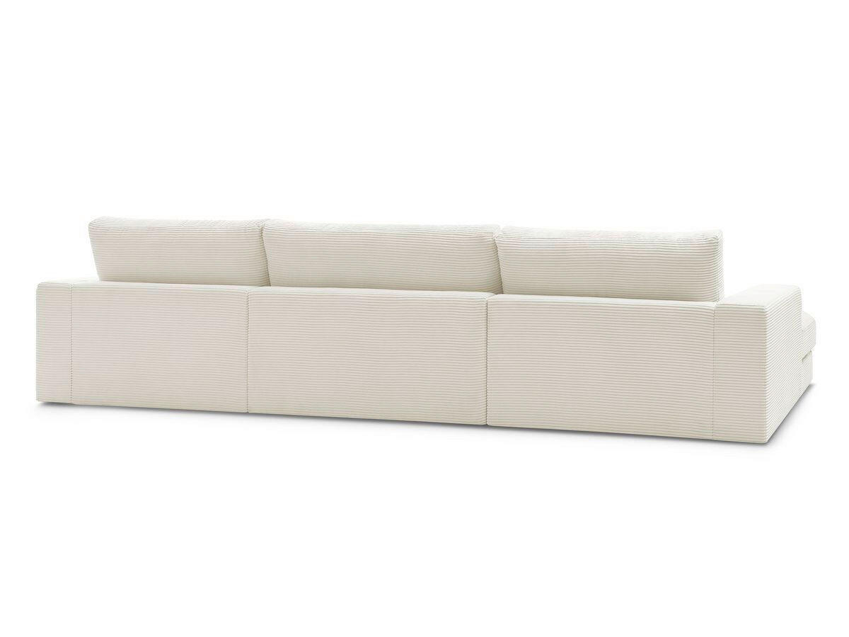 WOHNLANDSCHAFT LEONARD Beige Cord  - Beige/Schwarz, MODERN, Kunststoff/Textil (159/404/159cm)