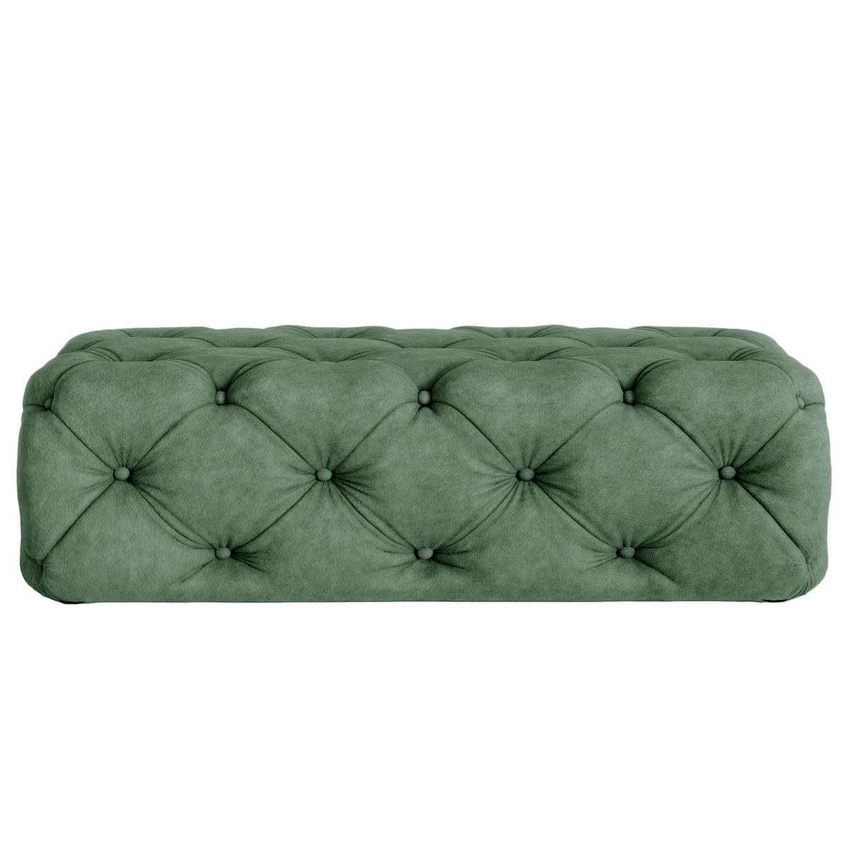 HOCKER in Textil Waldgrün  - Waldgrün/Schwarz, Design, Kunststoff/Textil (130/39/65cm) - P & B