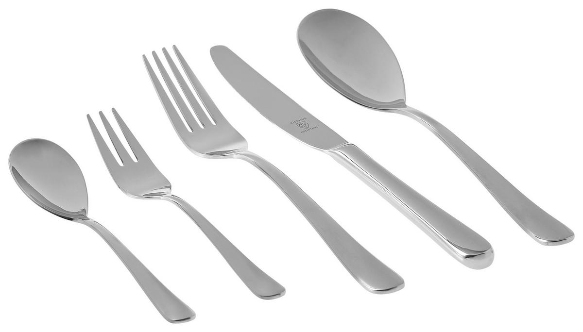BESTECKSET AVENTUS 30-teilig Edelstahl  - Silberfarben, Basics, Metall - Justinus