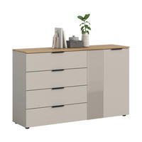 SIDEBOARD  140/86/38 cm 4 låda(or)  - svart/kashmir, Design, trämaterial/plast (140/86/38cm) - MID.YOU