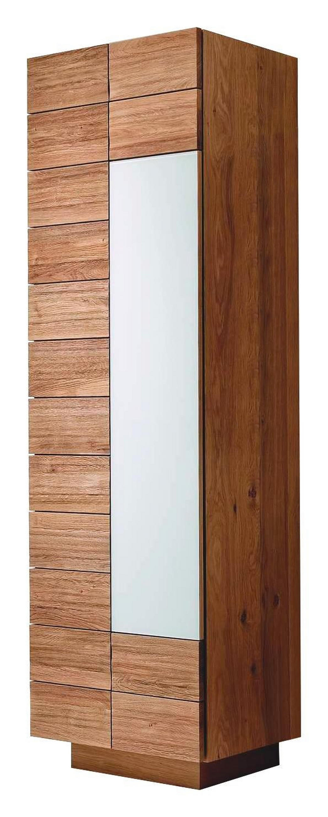 GARDEROBENSCHRANK 64/202/42,5 cm  - Eichefarben, Design, Glas/Holz (64/202/42,5cm) - Voglauer