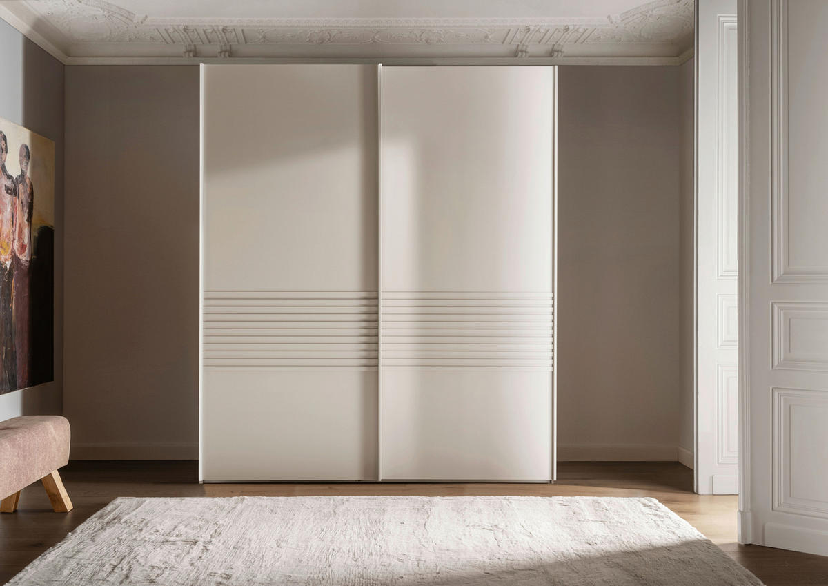 SCHWEBETÜRENSCHRANK in Champagner  - Champagner, Design, Holzwerkstoff/Metall (200/217/67cm) - Novel