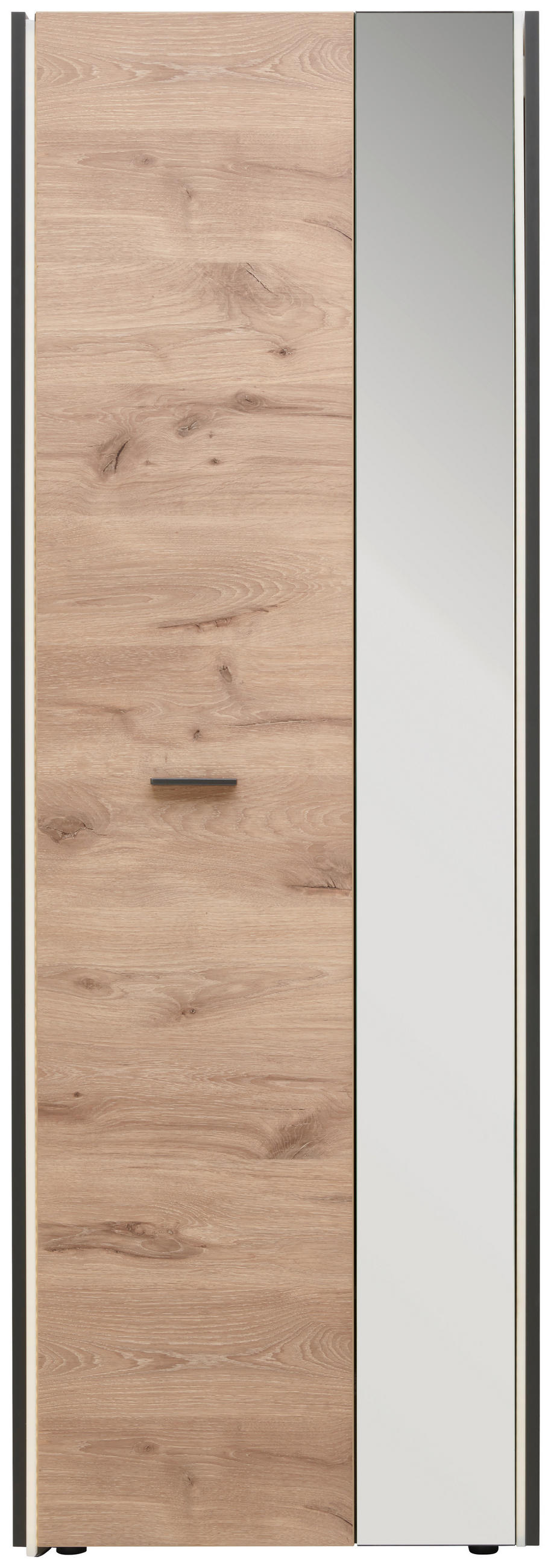 GARDEROBENSCHRANK 66/192/37 cm  - Eichefarben/Schwarz, Design, Holzwerkstoff/Kunststoff (66/192/37cm) - Hom`in