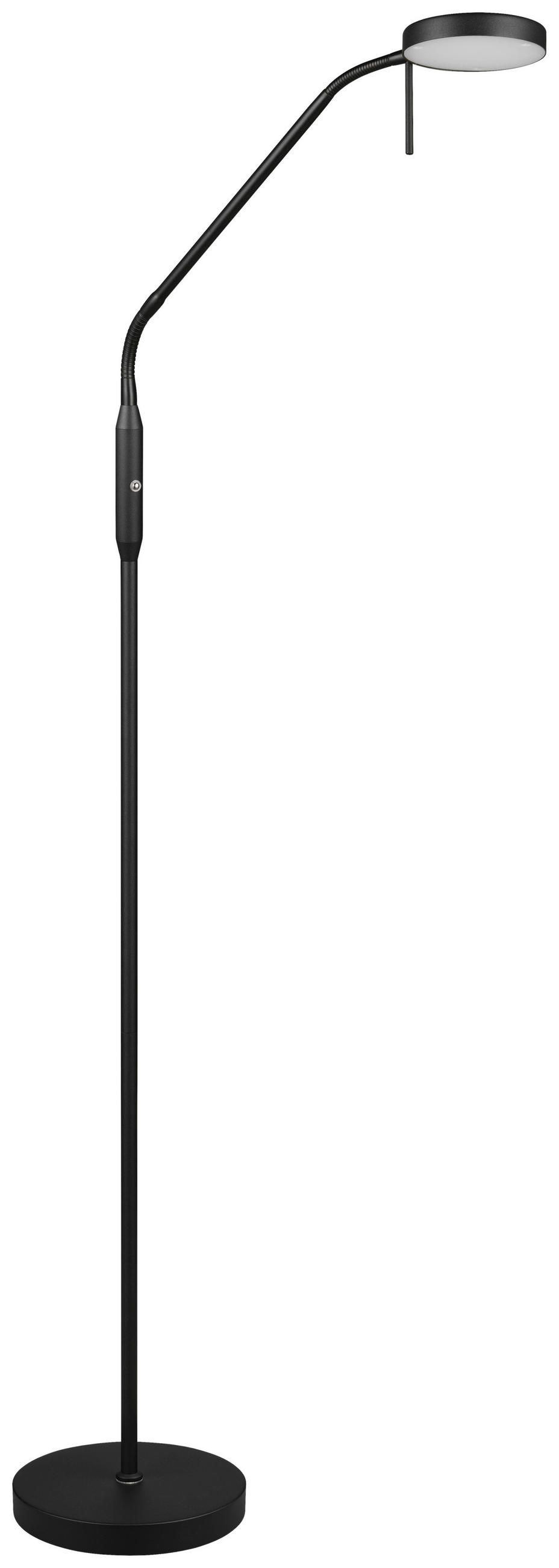 AKKU-STEHLEUCHTE    - Schwarz, KONVENTIONELL, Metall (160,5/22/51cm)