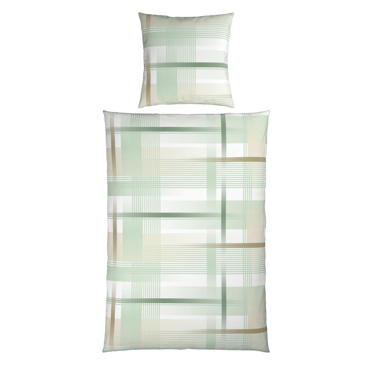 BETTWÄSCHE Flanell 155/220 cm  - Grün, Textil (155/220cm) - Novel