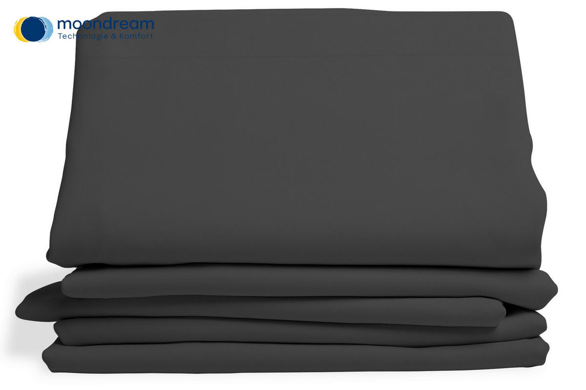 WÄRMESCHUTZVORHANG Verdunkelung  - Anthrazit, Design, Textil (145/260cm)