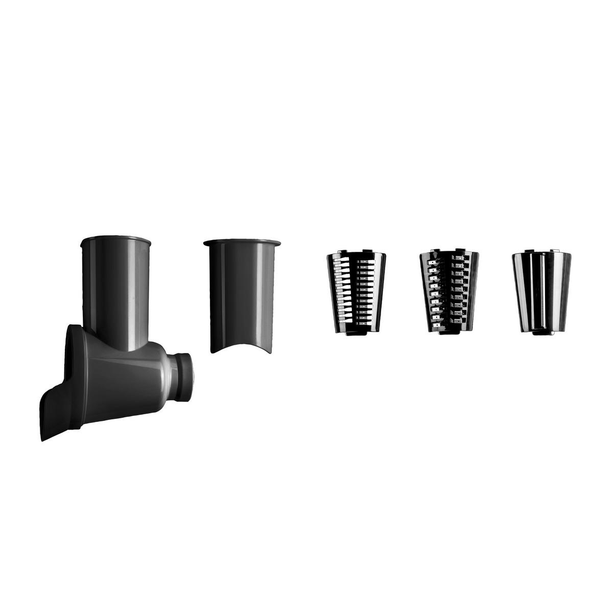 GEMÜSESCHNEIDER-AUFSATZ Chef Cuisine Küchenmaschine  - Edelstahlfarben/Schwarz, Basics, Kunststoff/Metall (21/18,6/14,5cm) - CHEF CUISINE