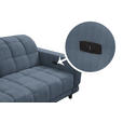 ECKSOFA in Webstoff Blau  - Blau/Schwarz, Design, Textil/Metall (216/302cm) - Xora