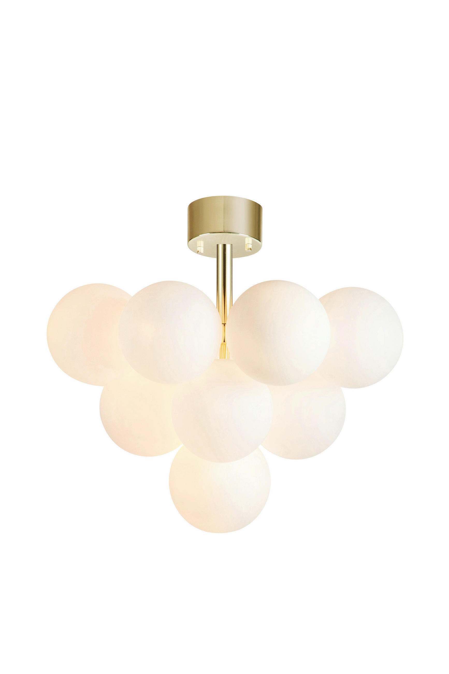 HÄNGELEUCHTE 56/51 cm  - Goldfarben/Weiß, Basics, Glas/Metall (56/51cm) - Markslöjd