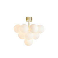 HÄNGELEUCHTE 56/51 cm  - Goldfarben/Weiß, Basics, Glas/Metall (56/51cm) - Markslöjd