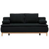 BOXSPRINGSOFA in Webstoff Anthrazit  - Eichefarben/Anthrazit, Design, Holz/Textil (202/78/93/100cm) - Venda