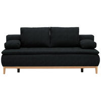 BOXSPRINGSOFA Webstoff Anthrazit  - Eichefarben/Anthrazit, Design, Holz/Textil (202/78/93/100cm) - Carryhome