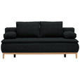 BOXSPRINGSOFA Webstoff Anthrazit  - Eichefarben/Anthrazit, Design, Holz/Textil (202/78/93/100cm) - Carryhome