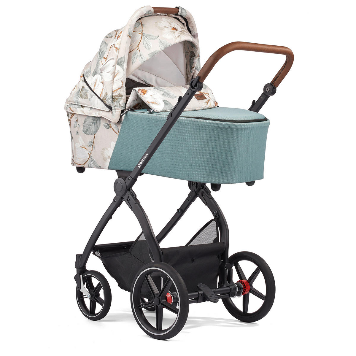 KINDERWAGENSET FX4 Classic  - Creme/Schwarz, Basics, Textil/Metall (57/129/100cm) - Gesslein