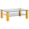 COUCHTISCH in Metall, Glas 110/70/42,5 cm  - Gelb, Design, Glas/Kunststoff (110/70/42,5cm)
