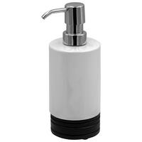 DÁVKOVAČ MYDLA čierna, biela - čierna/biela, Basics, kov/drevo (7/18,5/7cm) - Sadena