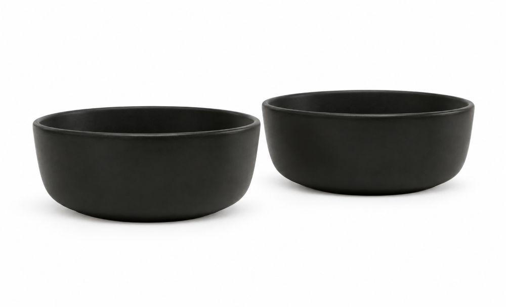 MÜSLISCHALENSET Salerno  - Schwarz, Trend, Keramik (16,5/7cm) - Novel