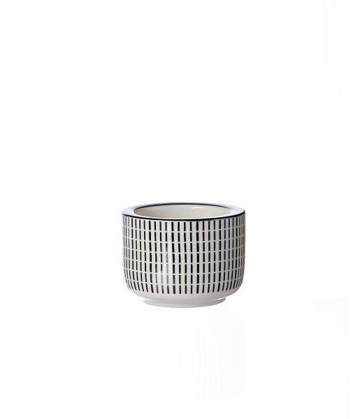 TEELICHTHALTER  - Schwarz/Weiß, Basics, Keramik (6/4cm) - Ritzenhoff Breker