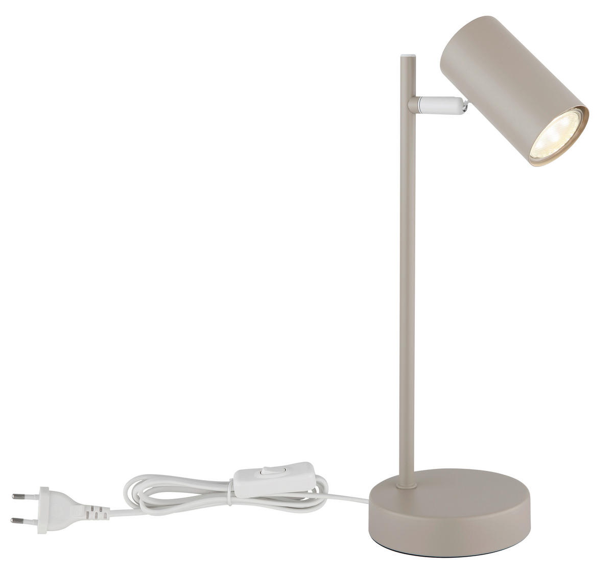 TISCHLEUCHTE 13,2/35 cm   - Sandfarben/Weiß, Design, Metall (13,2/35cm) - Globo