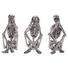 Dekoskelett-3er Set - Silberfarben, Trend, Kunststoff Dekoskelett-3er Set - Silberfarben, Trend, Kunststoff