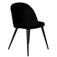 STOL stål sammet  - svart, Design, metall/textil (50/76,5/57cm) - Best Price