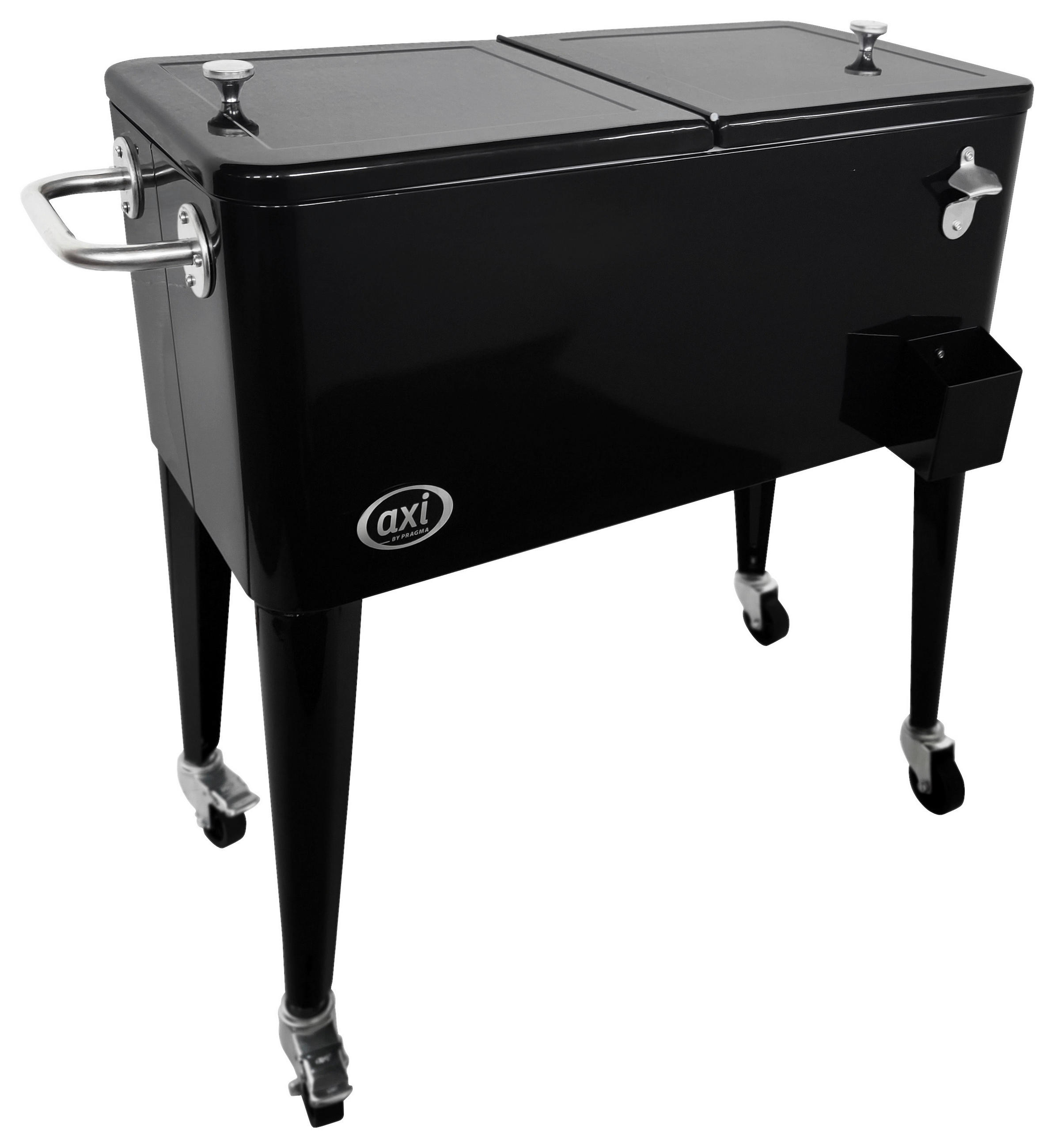 KÜHLBOX AXI RETRO KÜHLER Schwarz  - Schwarz, KONVENTIONELL, Metall (43,00/89,00/92,00cm) - Ambia Garden