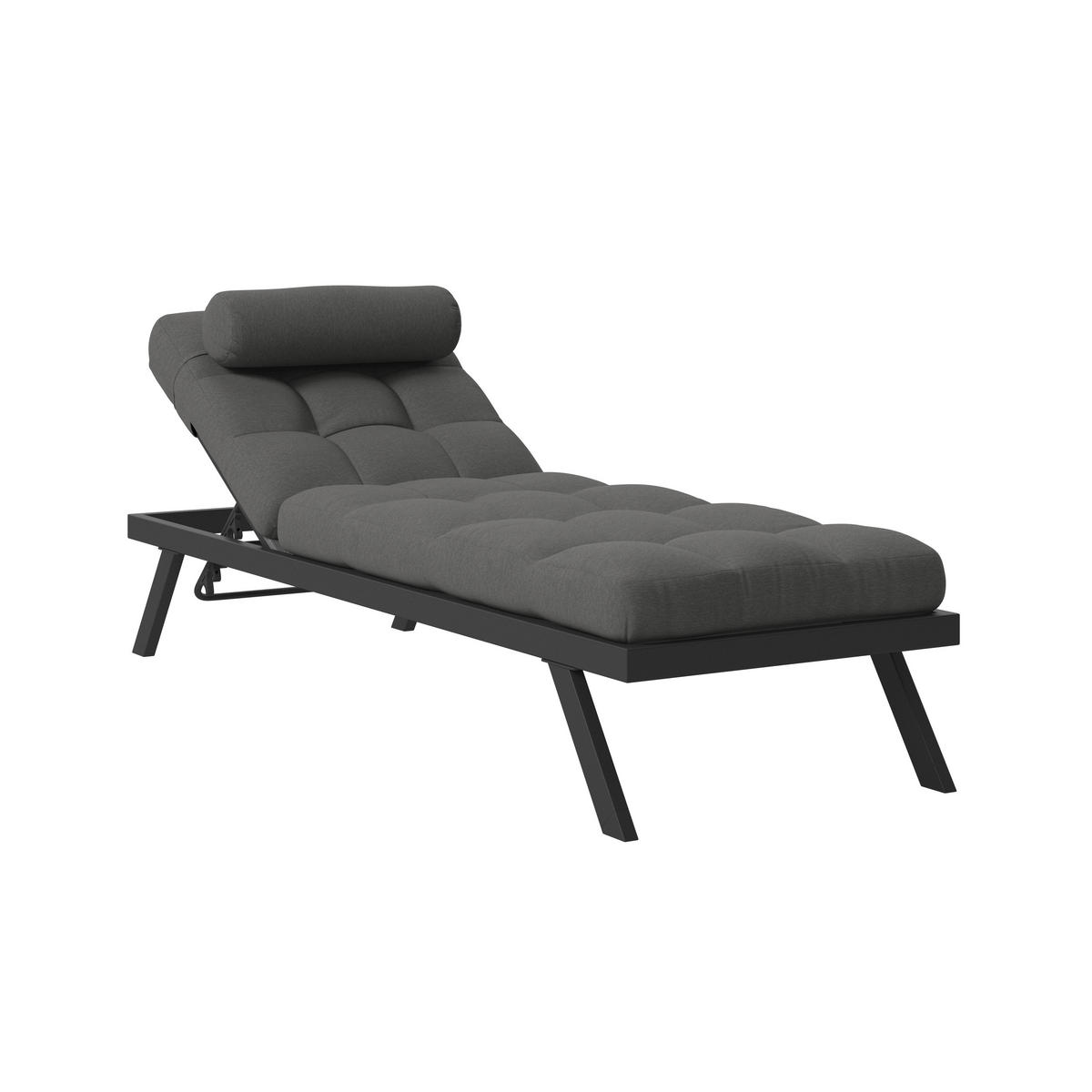 ZAHRADNÍ RELAXAČNÍ LEHÁTKO kov, textil - šedá, Moderní, kov/textil (199/67/40cm) - Ambia Garden