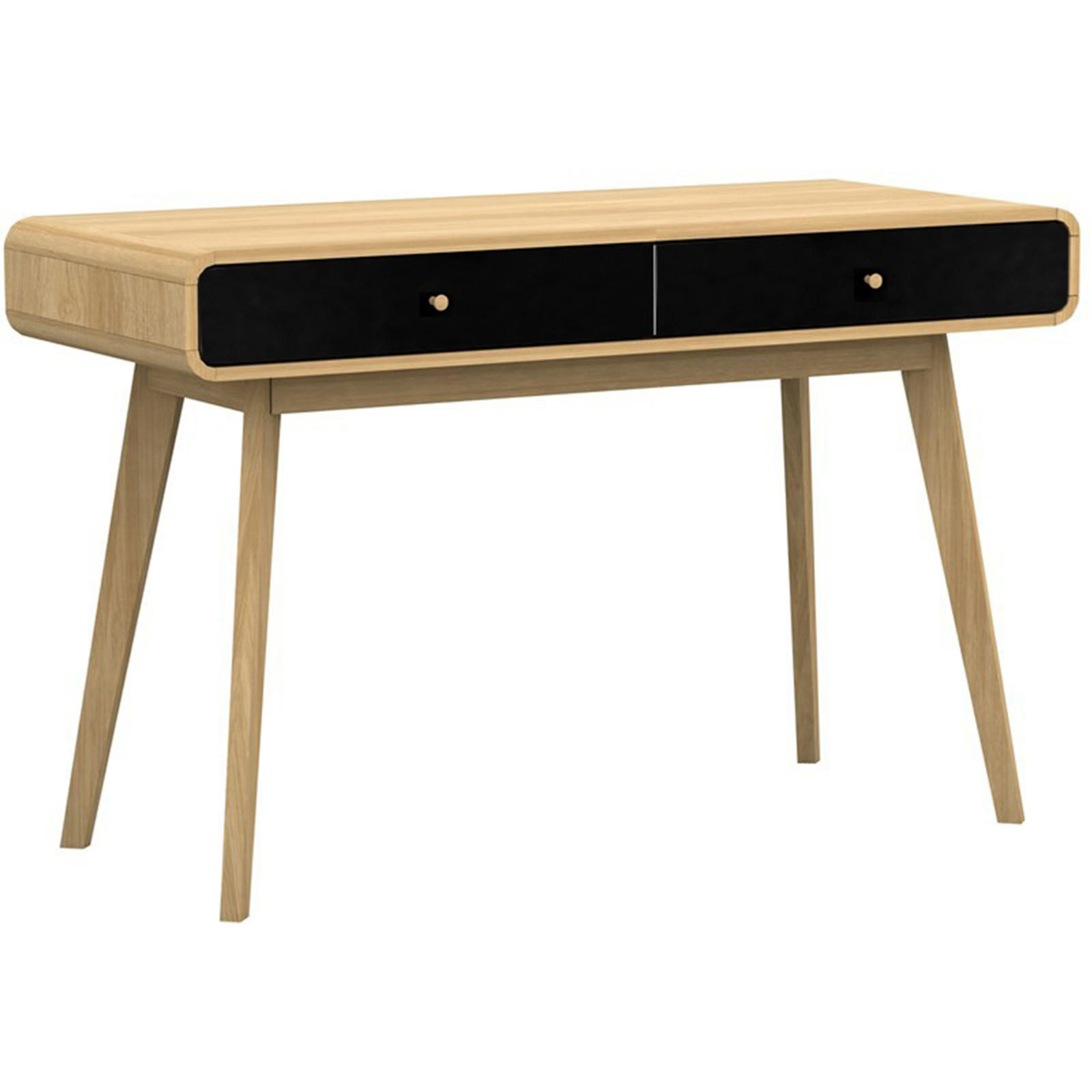 Mid.you Schreibtisch Cassie Schwarz, Eiche 79x50x120 cm