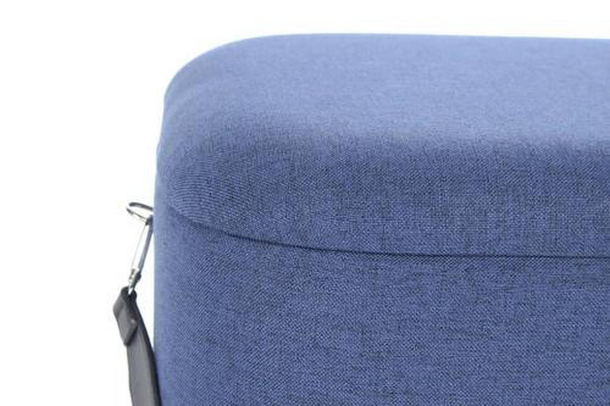 SADA TABURETŮ, 35,5/44/35,5 cm - modrá/černá, Basics, textil/plast (35,5/44/35,5cm)