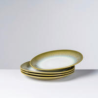 SPEISETELLERSET Grün 27/3 cm FLUSSUFER  - Grün, Basics, Keramik (27/3cm) - Gipfelstück