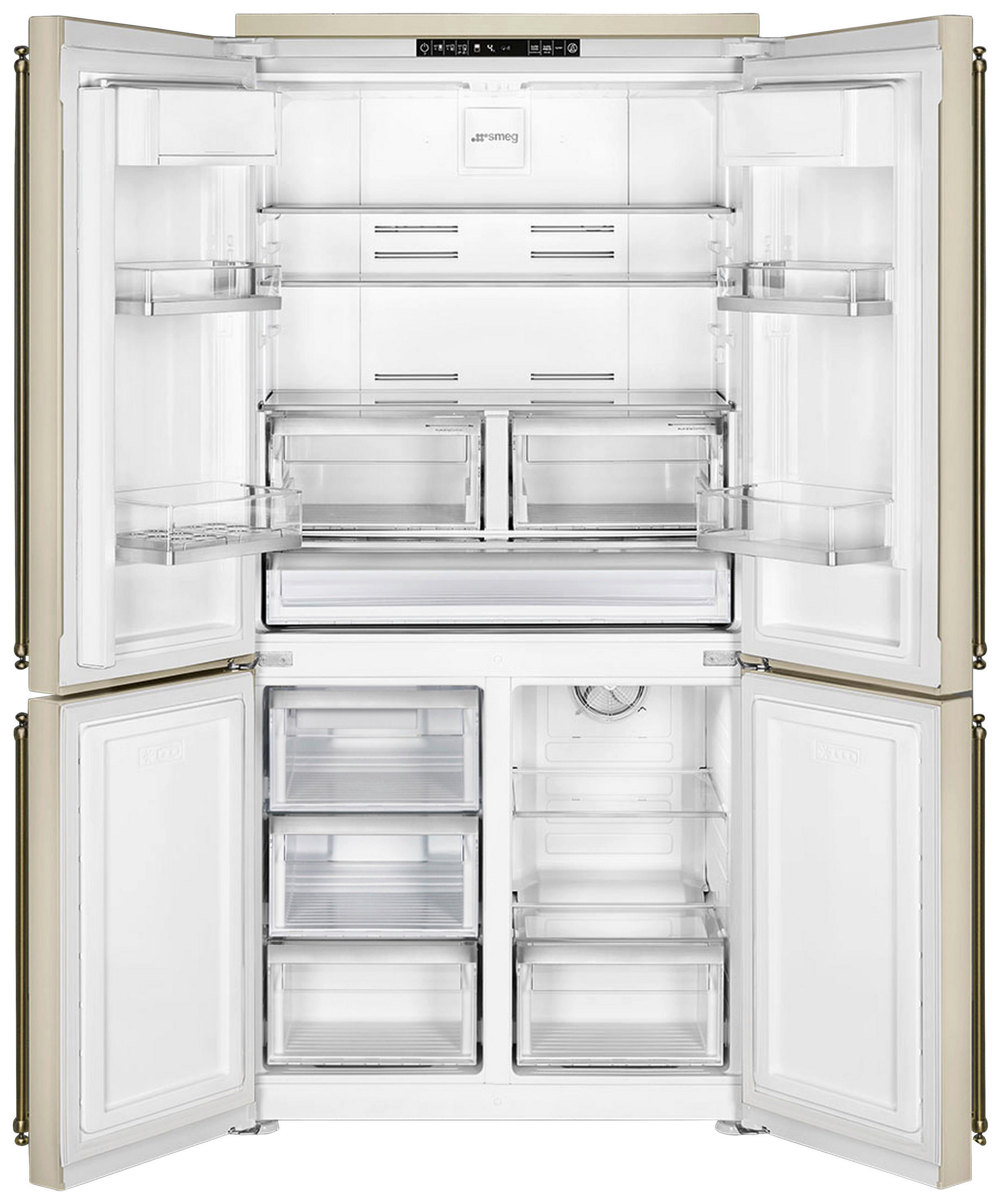 FRENCH-DOOR 91,3/187,5/68,8 cm FQ60CPO6  - Messingfarben/Creme, Basics, Metall (91,3/187,5/68,8cm) - SMEG