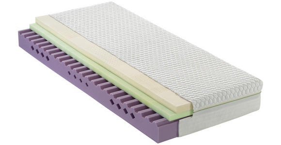 GELSCHAUMMATRATZE 90/200 cm Höhe ca. 24 cm  - Weiß, Basics, Textil (90/200cm) - Dieter Knoll