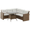 LOUNGEGARNITUR   Rattan  - Braun, KONVENTIONELL, Holz - Gardenson