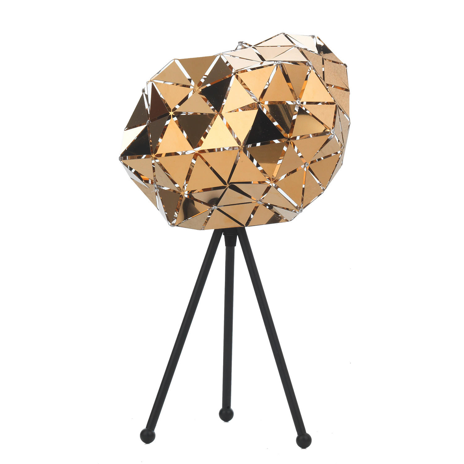 TISCHLEUCHTE ANDROMEDA 25/25/40 cm   - Goldfarben/Schwarz, Design, Kunststoff/Metall (25/25/40cm)