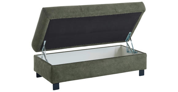 SCHLAFSOFA  in Flachgewebe Dunkelgrün  - Dunkelgrün/Schwarz, KONVENTIONELL, Textil/Metall (232/77/116cm) - Dieter Knoll