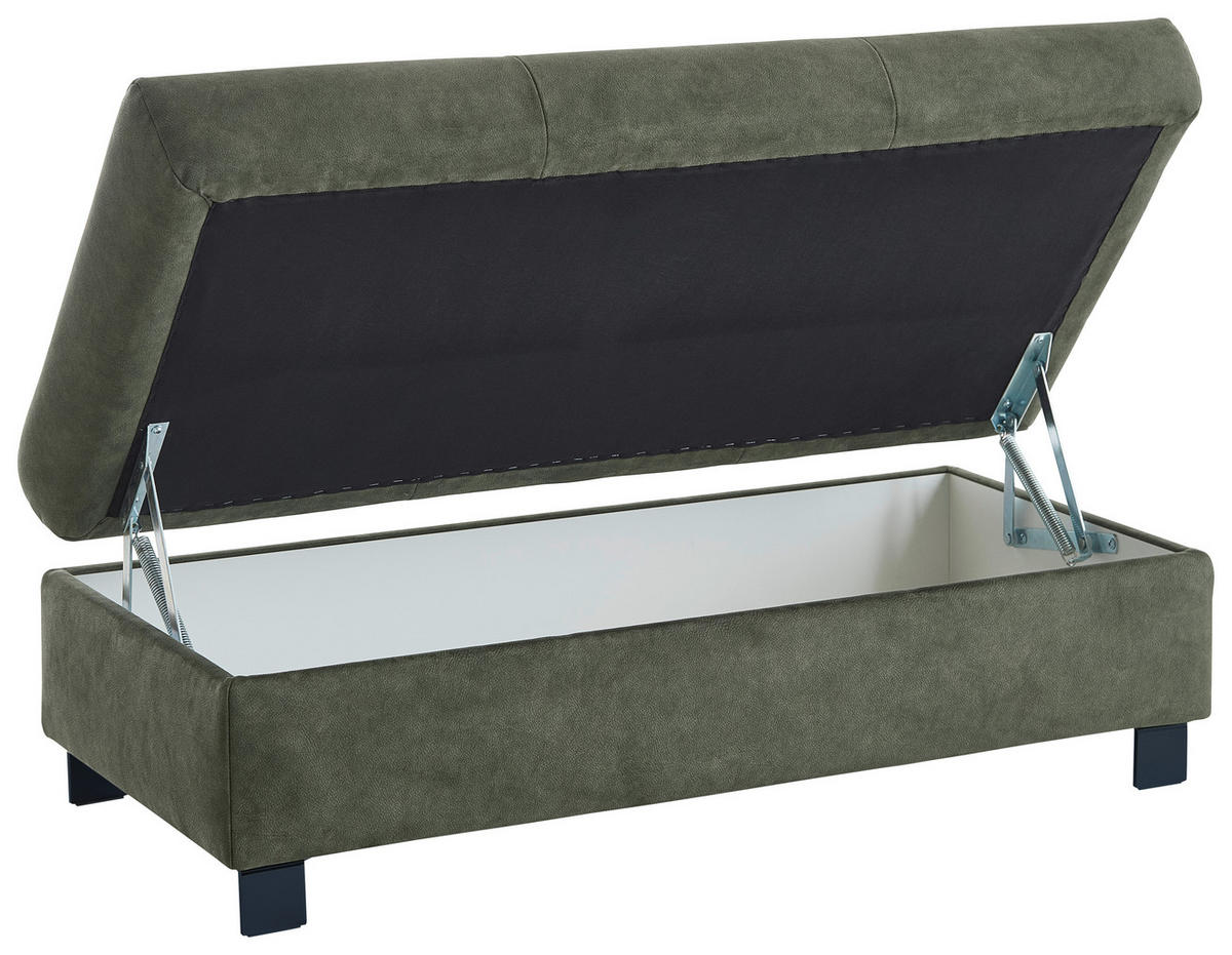 SCHLAFSOFA in Textil Dunkelgrün  - Dunkelgrün/Schwarz, Konventionell, Textil/Metall (232/77/116cm) - Dieter Knoll