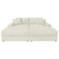 BIGSOFA Cord Perlmutt  - Perlmutt/Schwarz, MODERN, Kunststoff/Textil (234/93/190cm) - Carryhome
