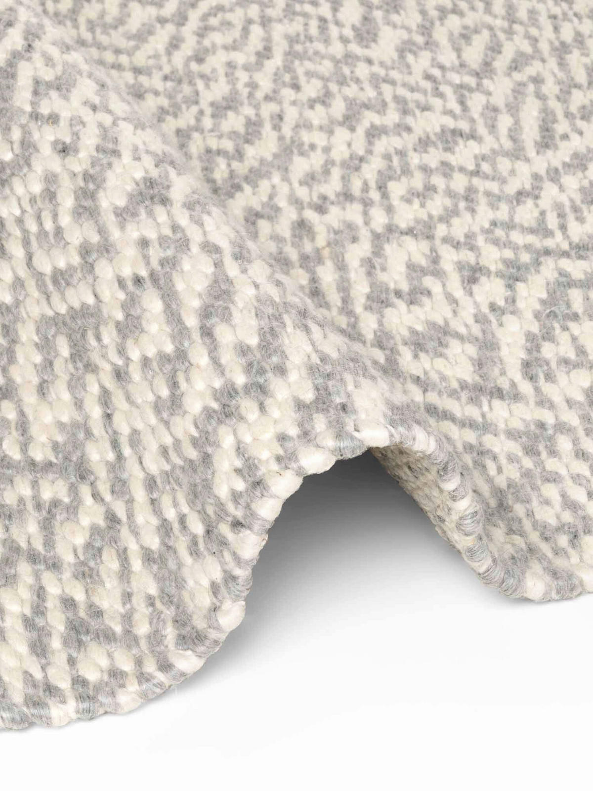 WOLLTEPPICH 200 cm Lyon Creme, Grau rund  - Creme/Grau, Basics, Textil (200cm) - Elle Decoration