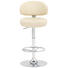 BARHOCKER Lederlook Chromfarben, Creme - Chromfarben/Creme, Design, Textil/Metall (57/109-120/54cm) - Novel
