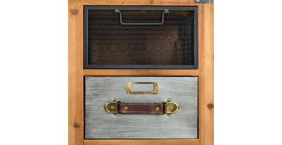 BARWAGEN Tanne massiv Grau, Naturfarben, Schwarz  - Schwarz/Naturfarben, LIFESTYLE, Holz/Metall (82,5/32,5/98cm) - Landscape