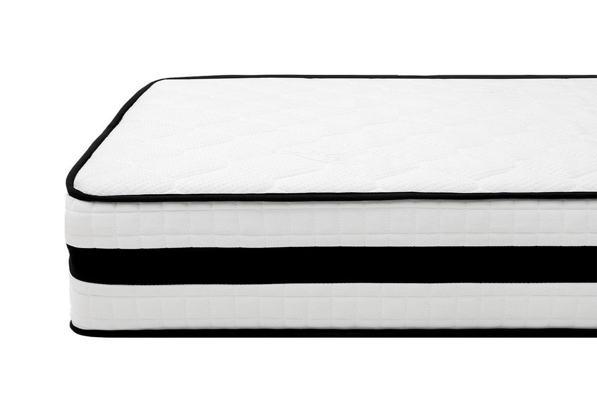 VZMETNICA BOXSPRING NOIR H3 140/200 cm  - črna/bela, Basics, tekstil (140/200cm) - Livetastic