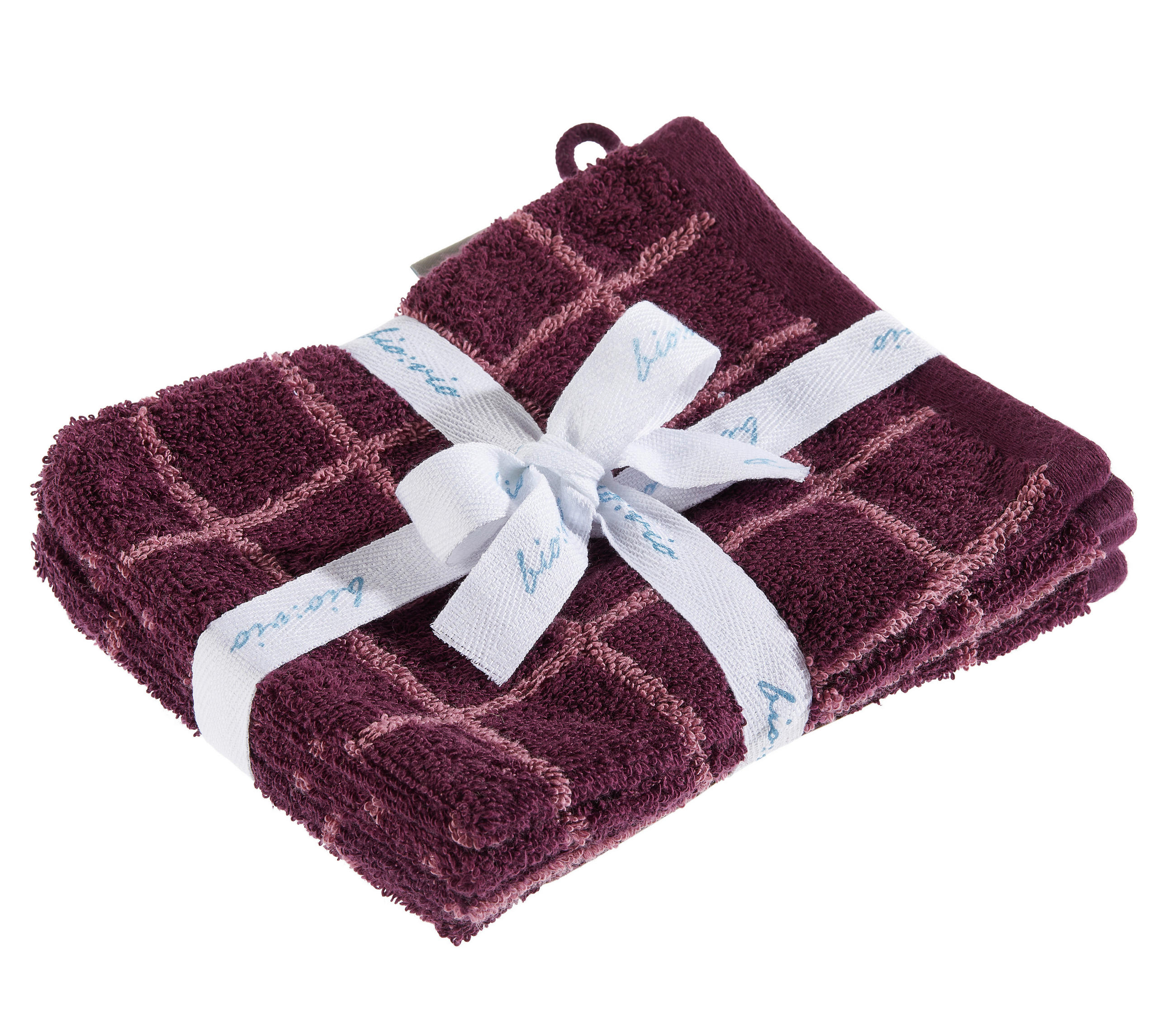 Bio:Vio Waschhandschuhset Champ Violett, Mauve 16x21 cm