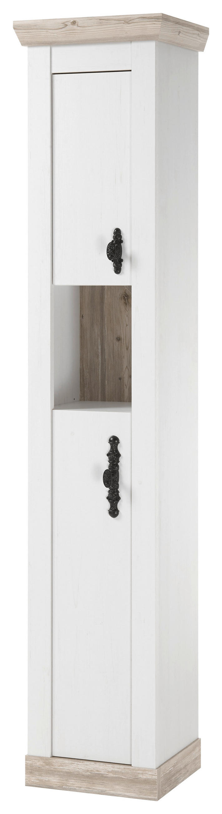 BADEZIMMER 3-teilig  in  - Schwarz/Pinienfarben, Design, Holzwerkstoff/Metall (122/200/46cm) - MID.YOU
