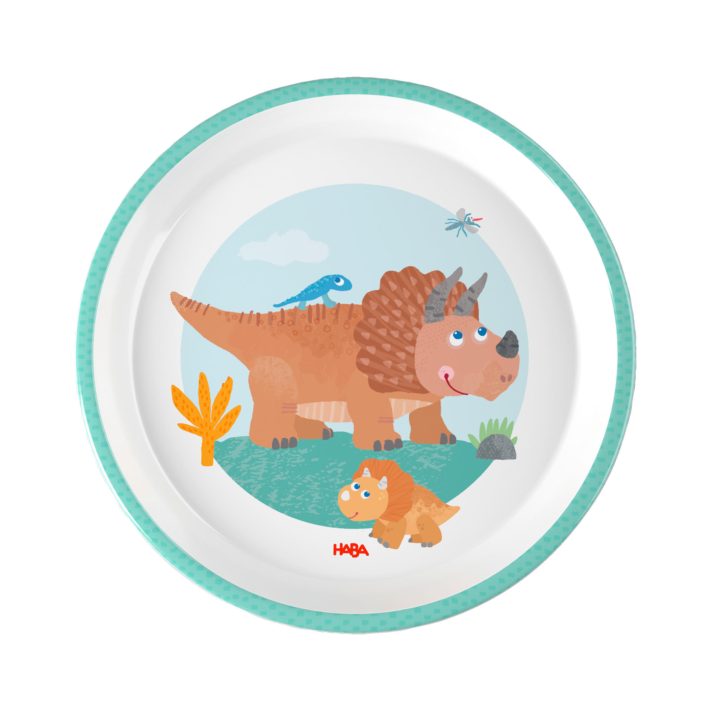 KINDERTELLER Geschirr Serie Dino  - Multicolor, Basics, Kunststoff (18cm) - Haba