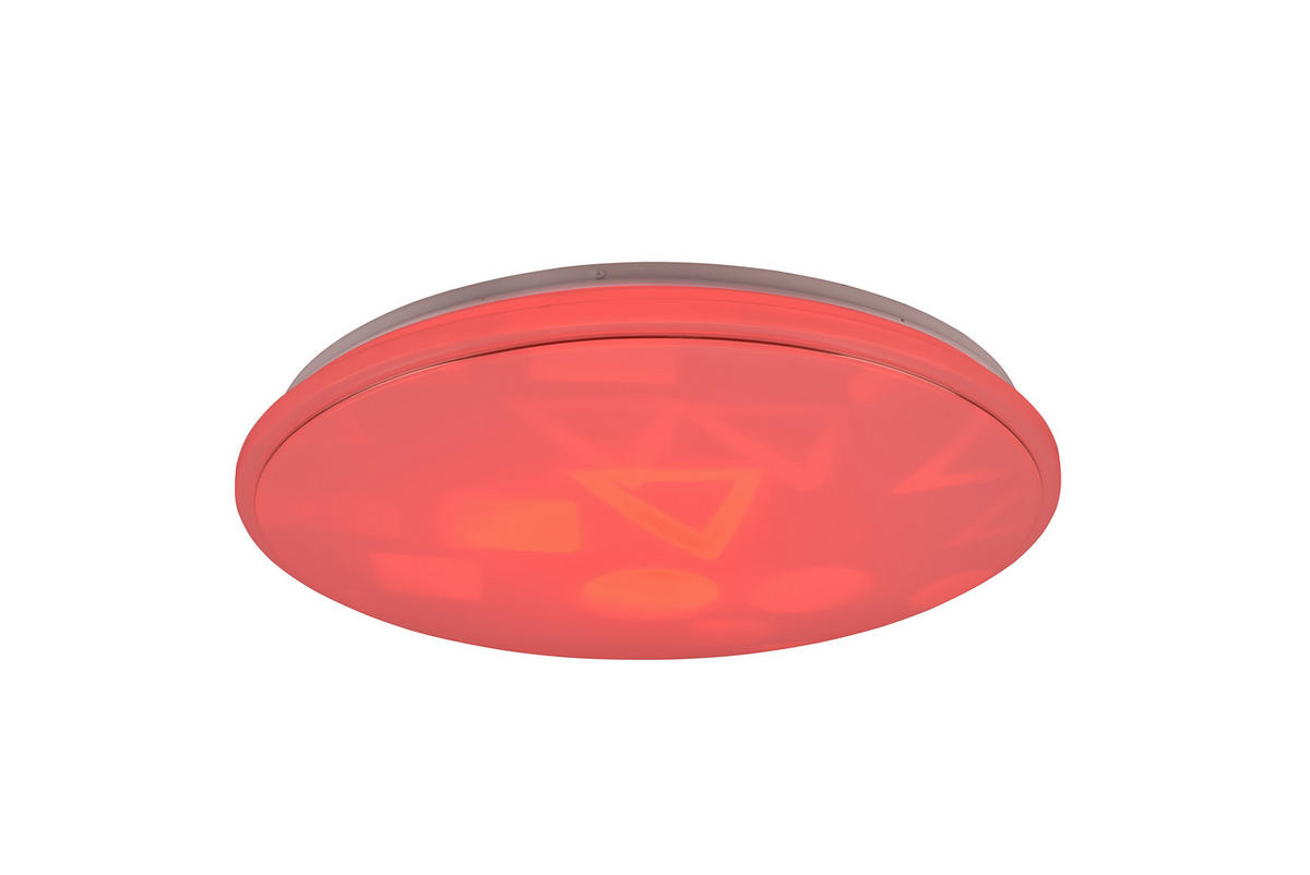 LED-DECKENLEUCHTE  50/8 cm    - Weiss/Schwarz, Basics, Kunststoff (50/8cm)