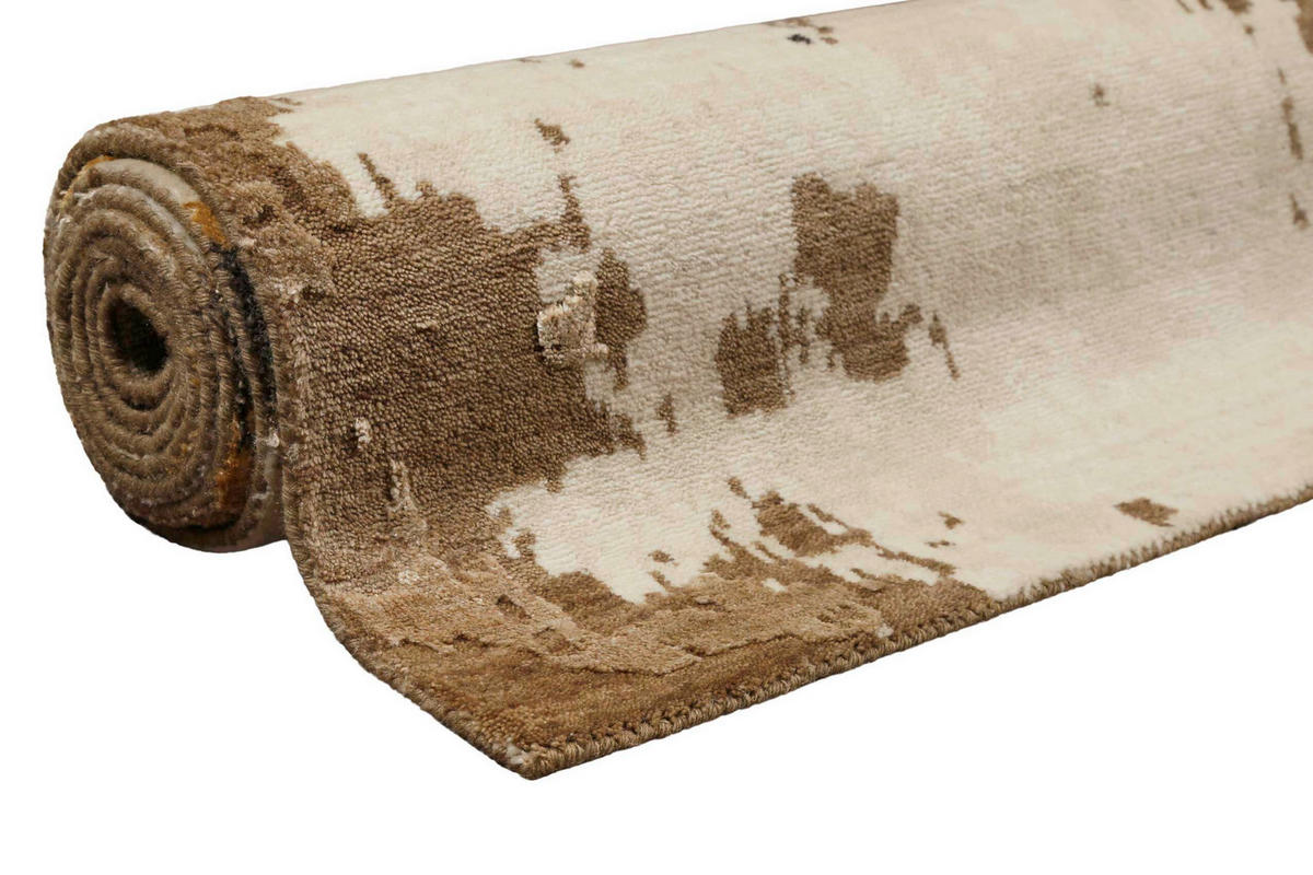 FLACHWEBETEPPICH 50/80 cm Manhattan Schwarz, Goldfarben, Beige  - Beige/Goldfarben, Design, Textil (50/80cm) - Esprit