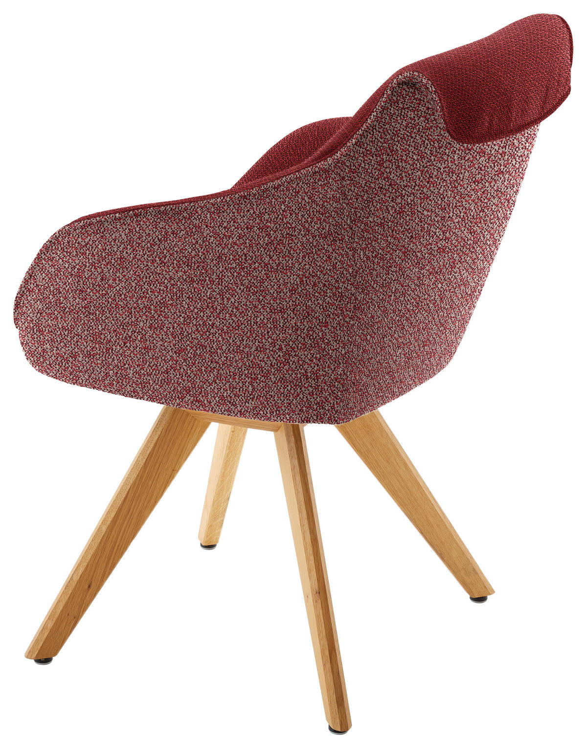 ARMLEHNSTUHL  in Flachgewebe  - Eichefarben/Rot, Design, Holz/Textil (60/84/68cm) - Koinor